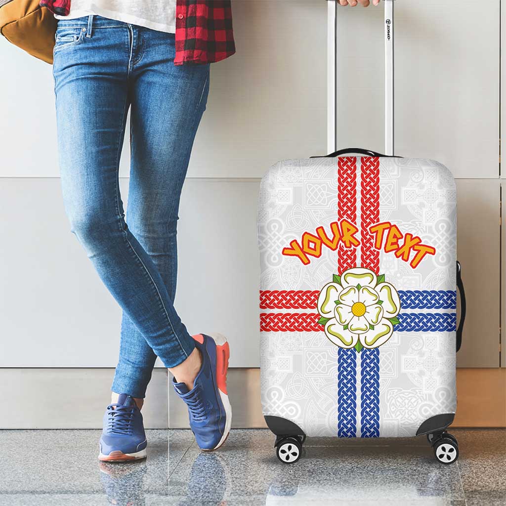 Personalized Yorkshire Celtic Heritage Luggage Cover Cross Style - Wonder Print Shop