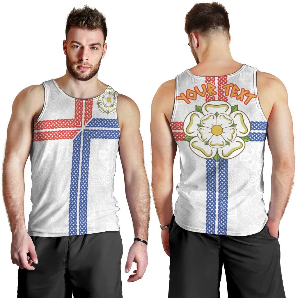 Personalized Yorkshire Celtic Heritage Men Tank Top Cross Style - Wonder Print Shop