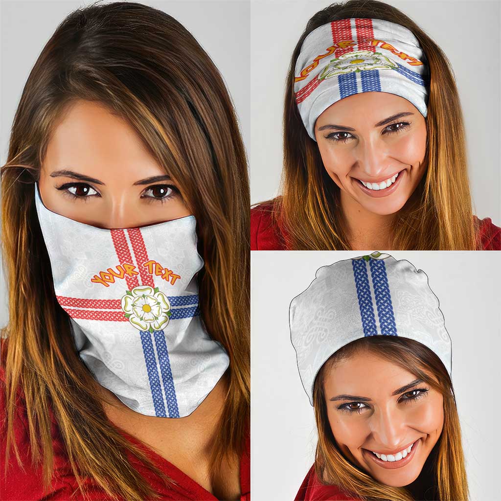 Personalized Yorkshire Celtic Heritage Neck Gaiter Cross Style - Wonder Print Shop