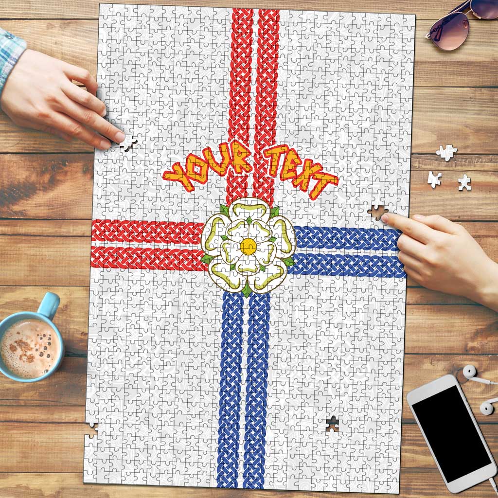 Personalized Yorkshire Celtic Heritage Puzzle Cross Style - Wonder Print Shop