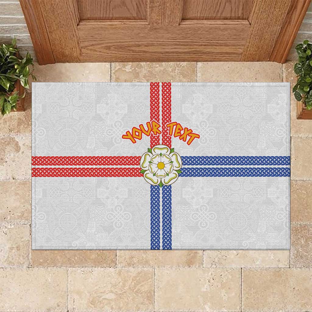 Personalized Yorkshire Celtic Heritage Rubber Doormat Cross Style - Wonder Print Shop
