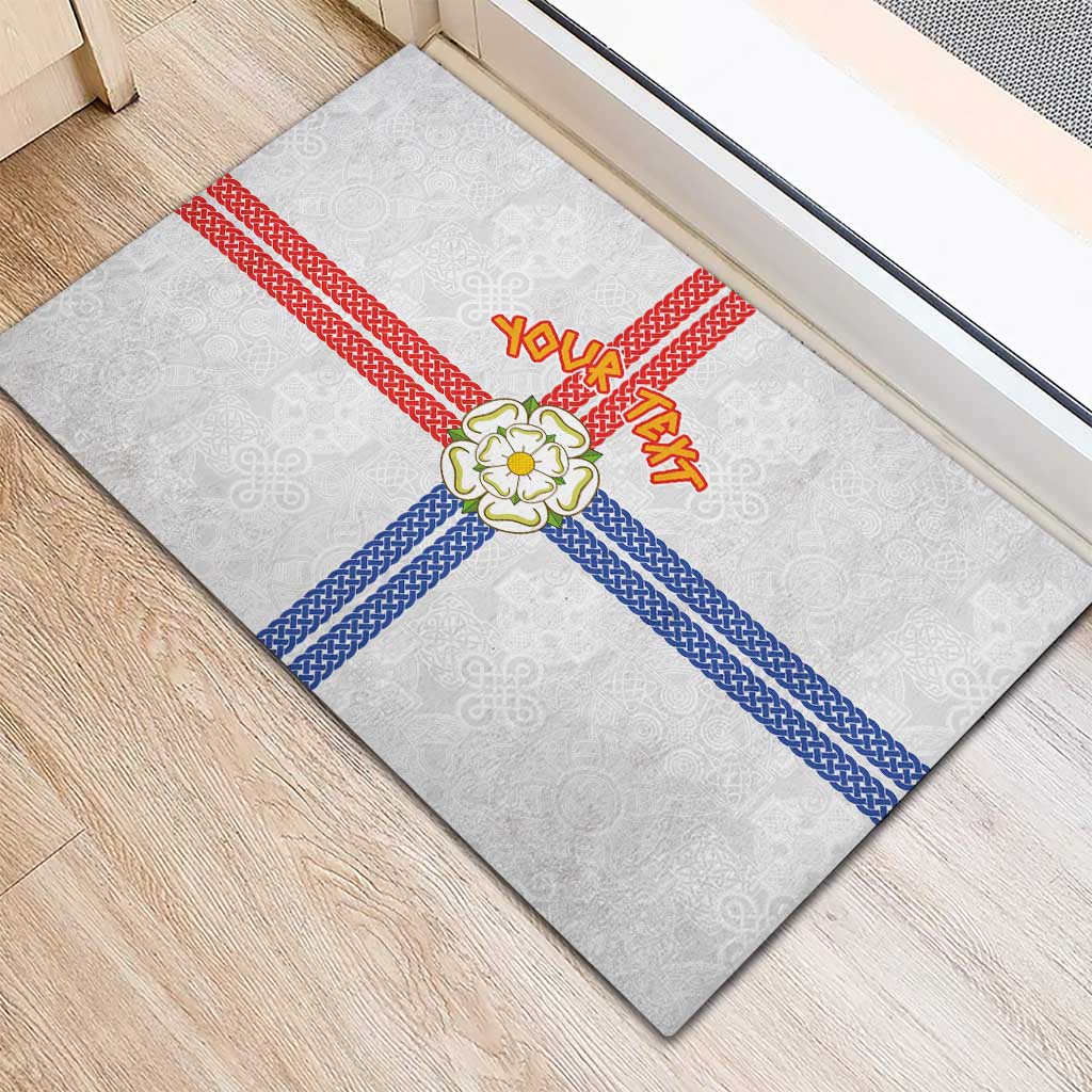 Personalized Yorkshire Celtic Heritage Rubber Doormat Cross Style - Wonder Print Shop