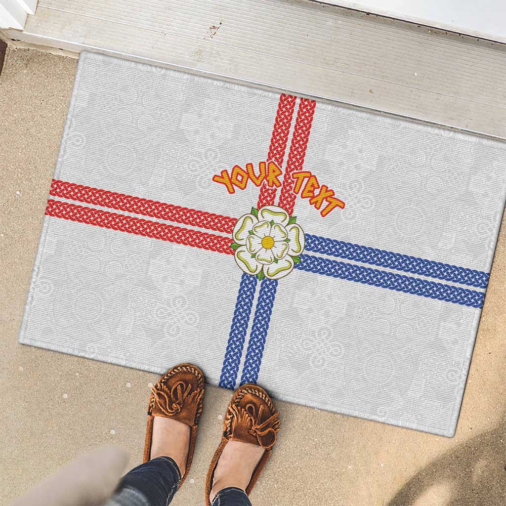 Personalized Yorkshire Celtic Heritage Rubber Doormat Cross Style - Wonder Print Shop