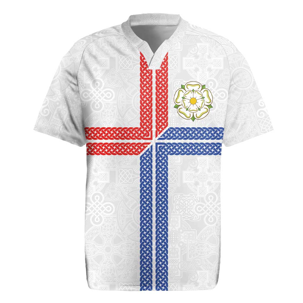 Personalized Yorkshire Celtic Heritage Rugby Jersey Cross Style - Wonder Print Shop
