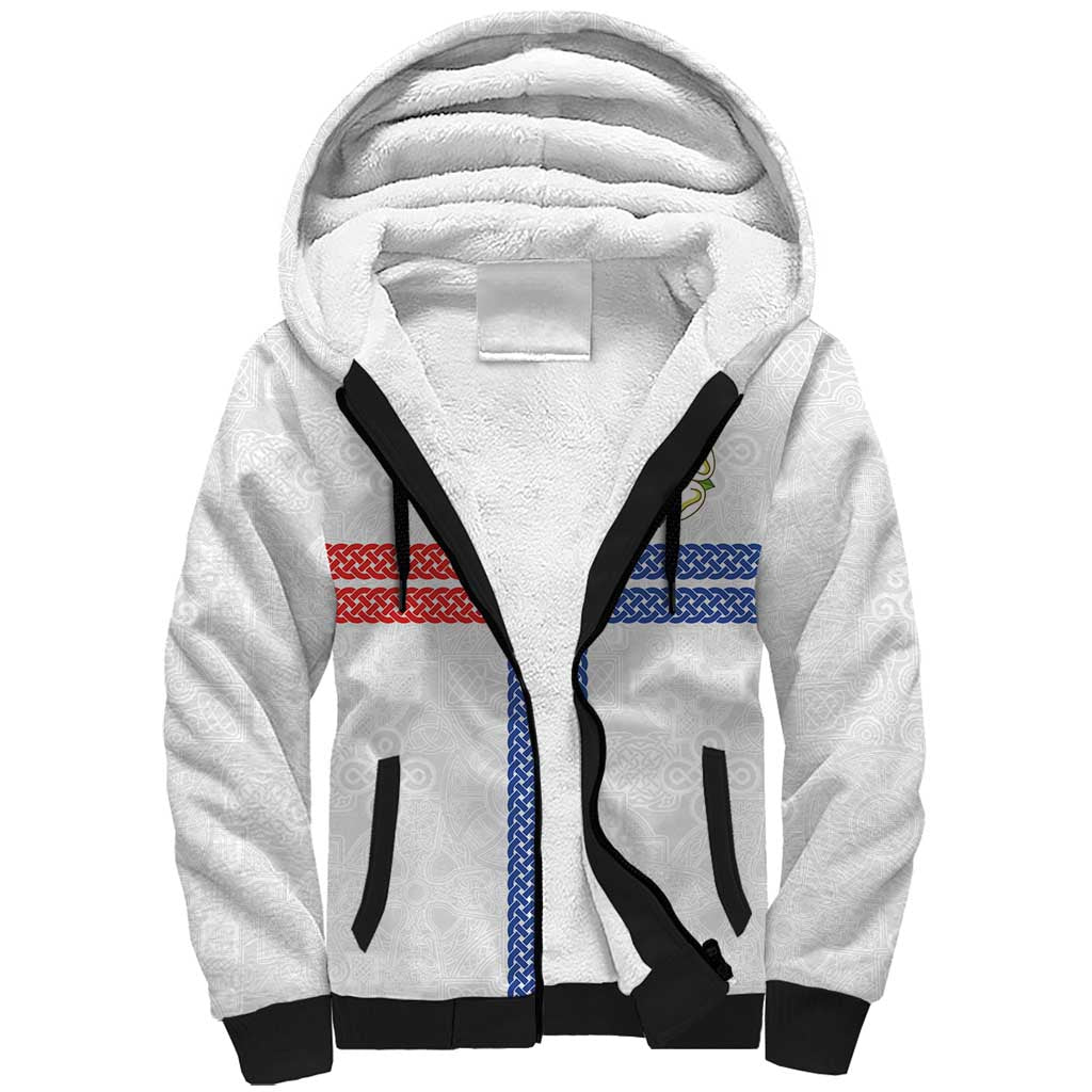 Personalized Yorkshire Celtic Heritage Sherpa Hoodie Cross Style - Wonder Print Shop