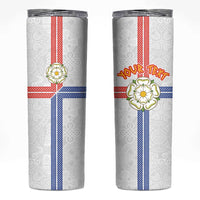 Personalized Yorkshire Celtic Heritage Skinny Tumbler Cross Style - Wonder Print Shop
