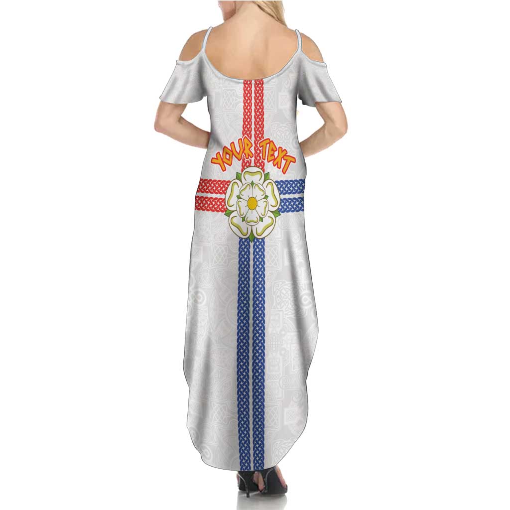 Personalized Yorkshire Celtic Heritage Summer Maxi Dress Cross Style - Wonder Print Shop