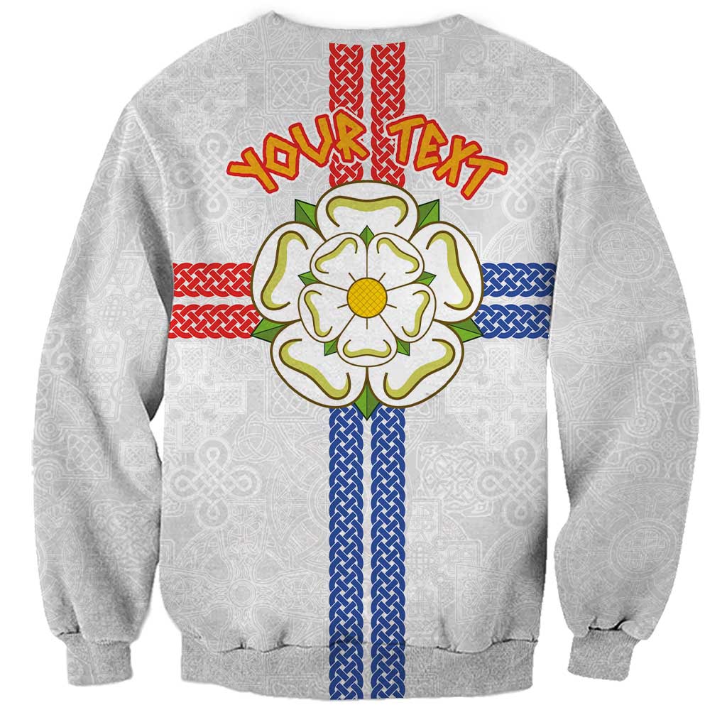 Personalized Yorkshire Celtic Heritage Sweatshirt Cross Style - Wonder Print Shop