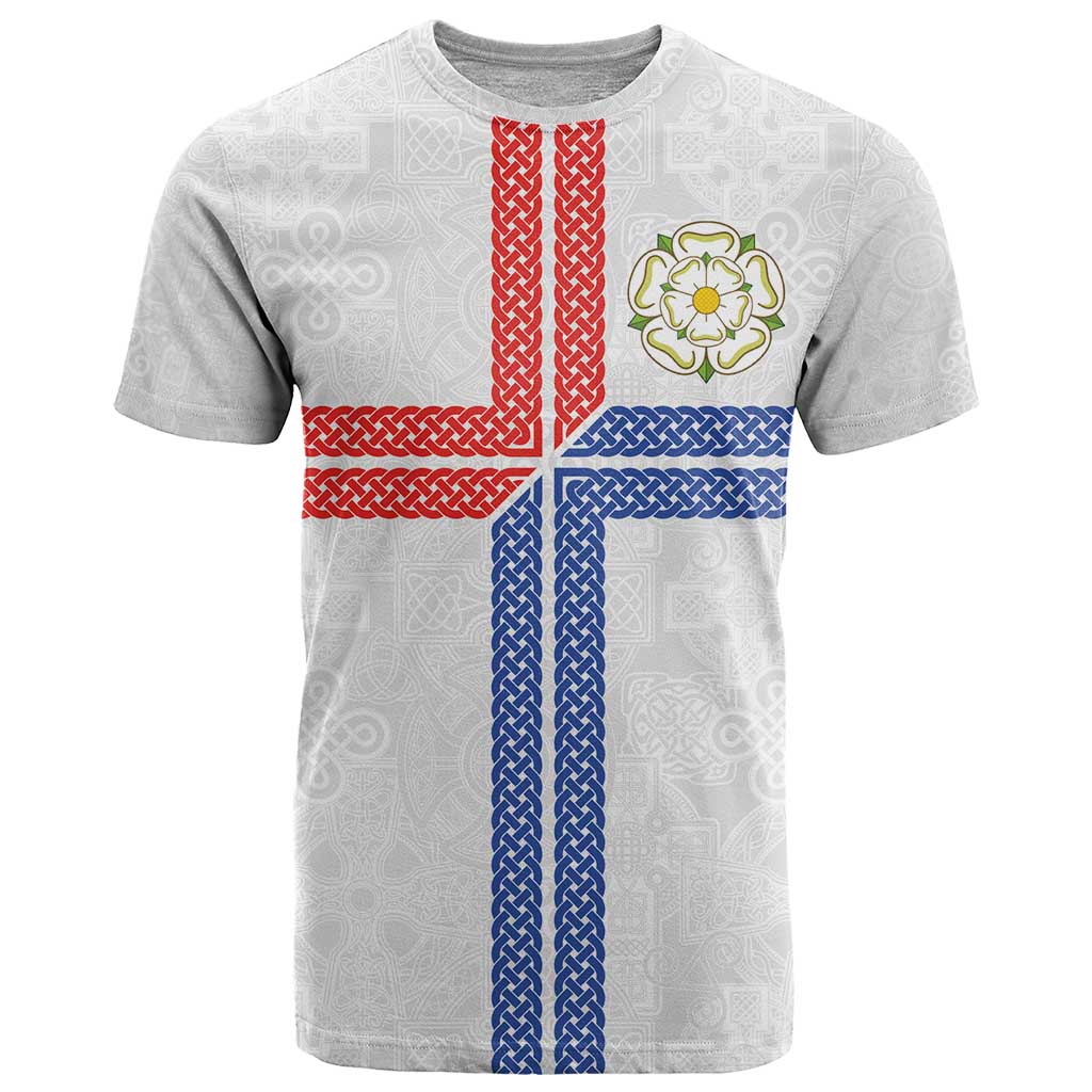 Personalized Yorkshire Celtic Heritage T Shirt Cross Style - Wonder Print Shop