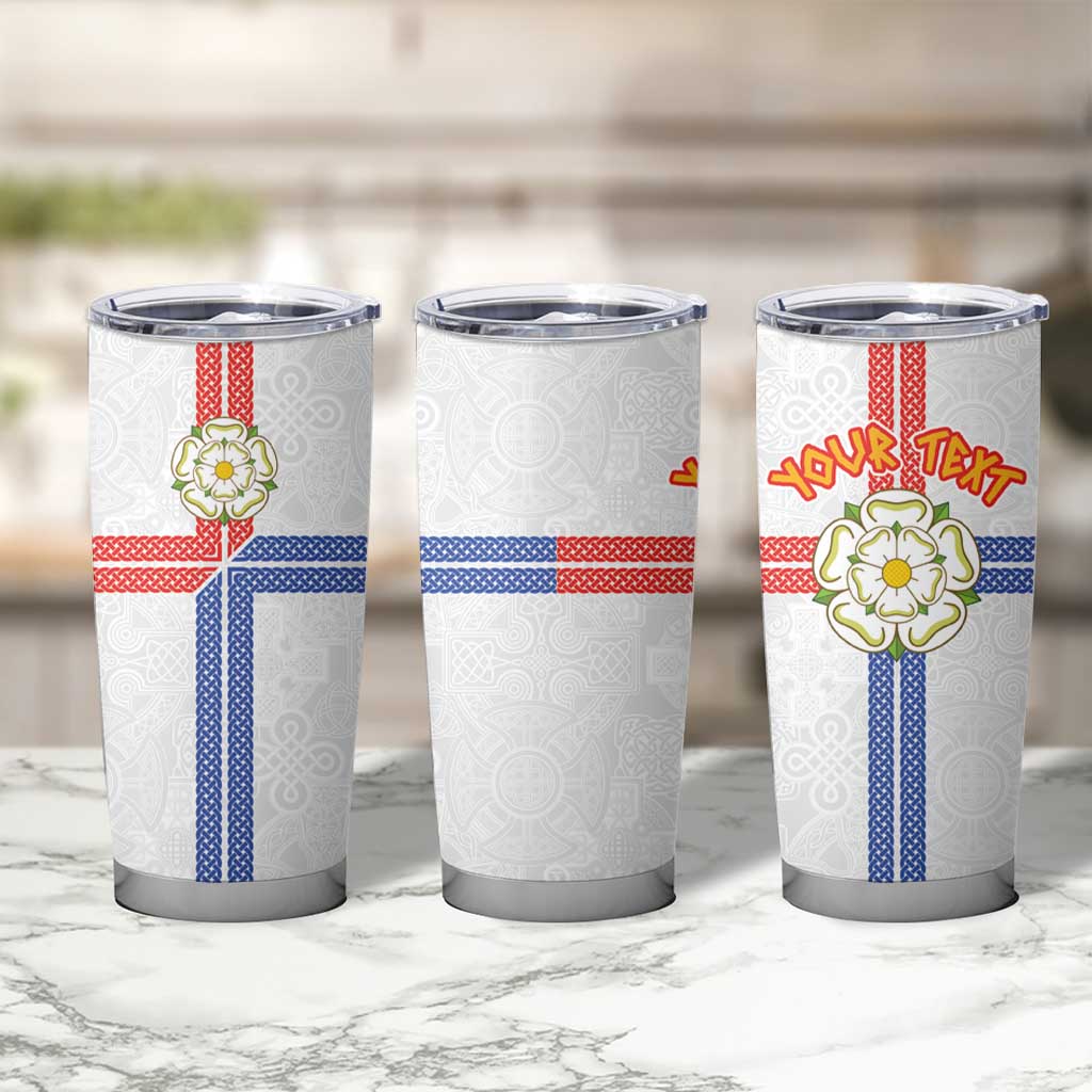 Personalized Yorkshire Celtic Heritage Tumbler Cup Cross Style - Wonder Print Shop