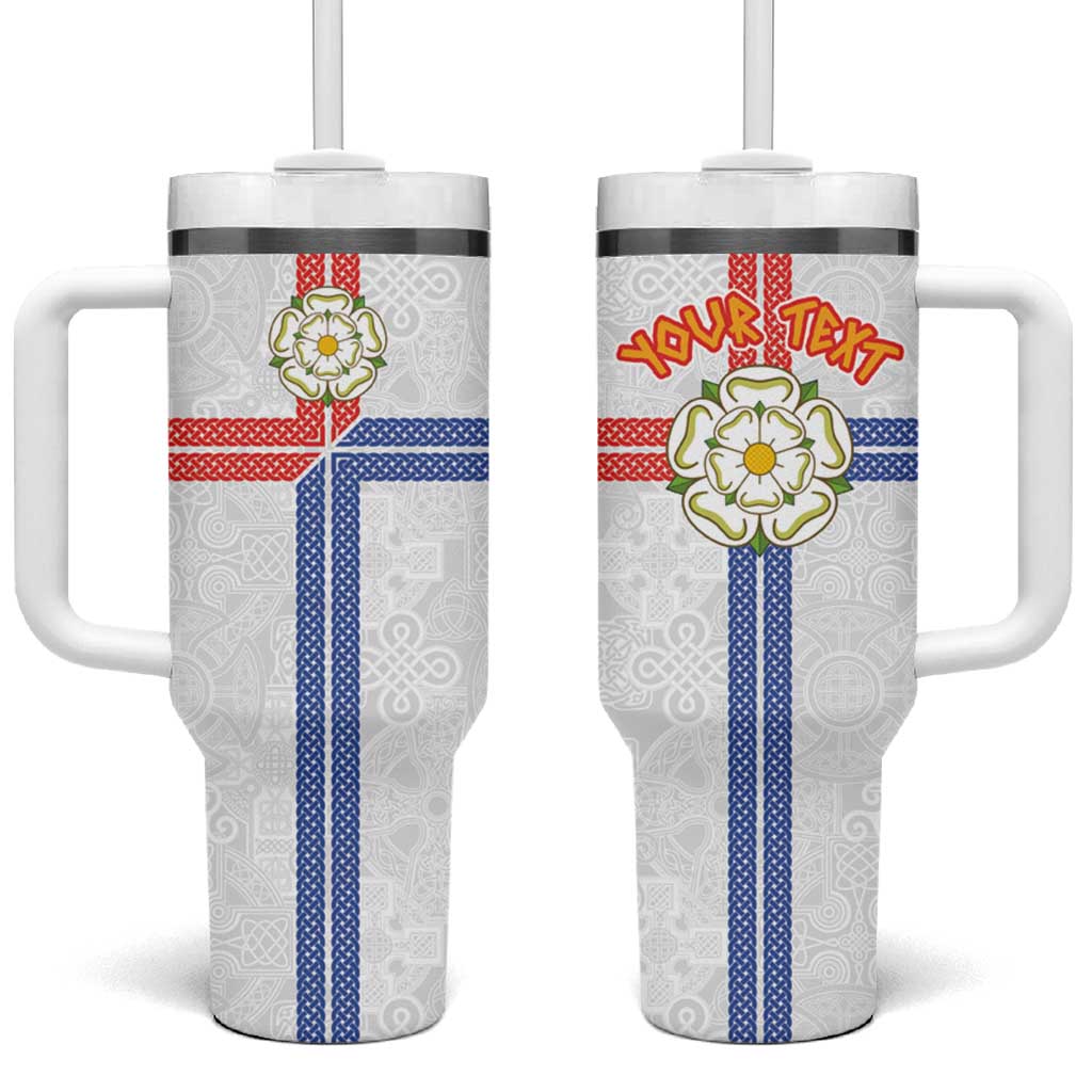 Personalized Yorkshire Celtic Heritage Tumbler With Handle Cross Style - Wonder Print Shop