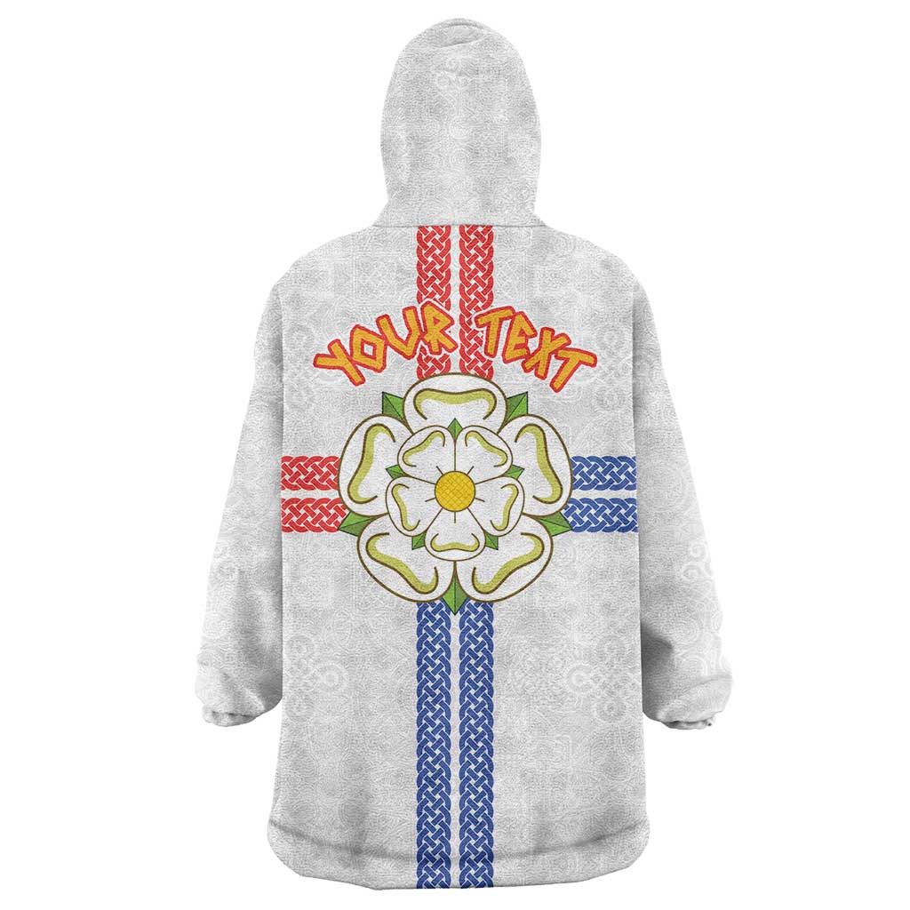 Personalized Yorkshire Celtic Heritage Wearable Blanket Hoodie Cross Style - Wonder Print Shop