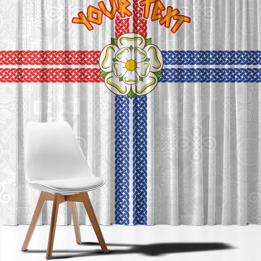 Personalized Yorkshire Celtic Heritage Window Curtain Cross Style - Wonder Print Shop