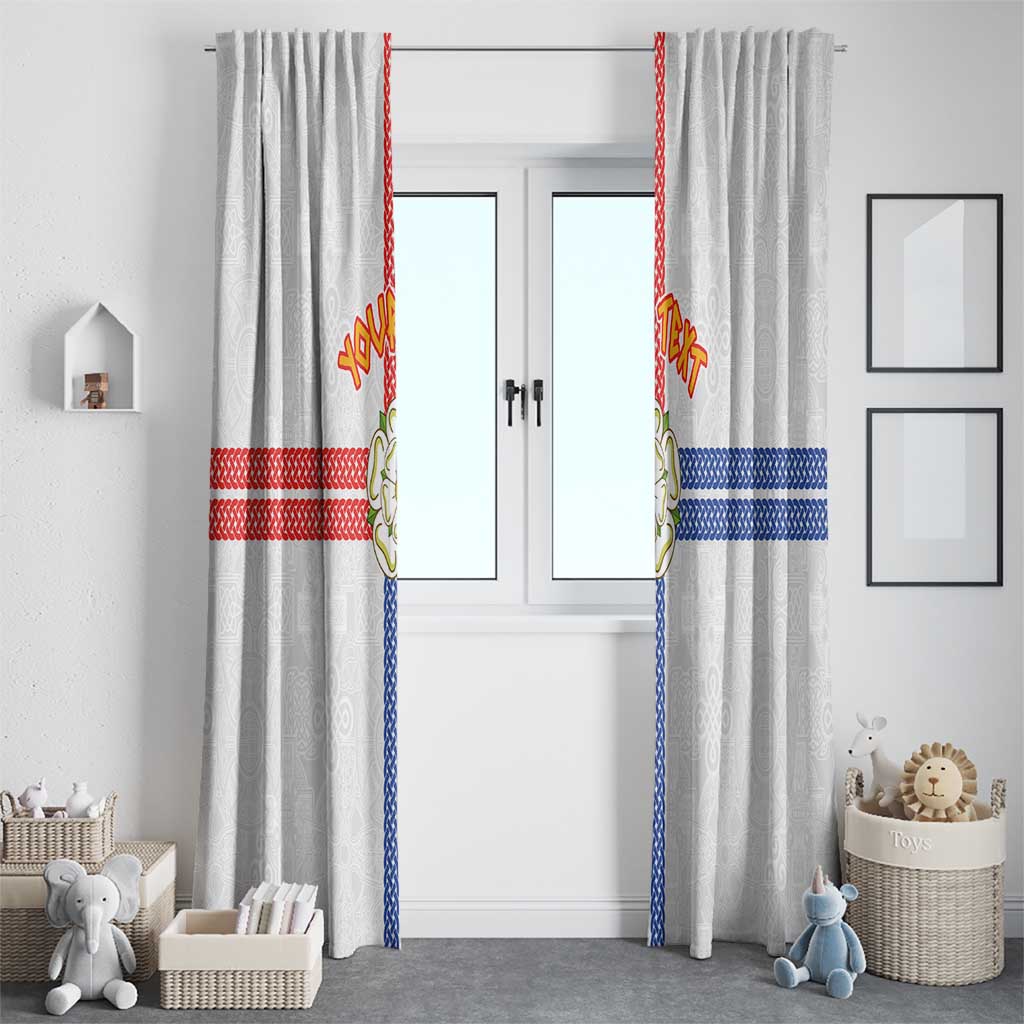 Personalized Yorkshire Celtic Heritage Window Curtain Cross Style - Wonder Print Shop