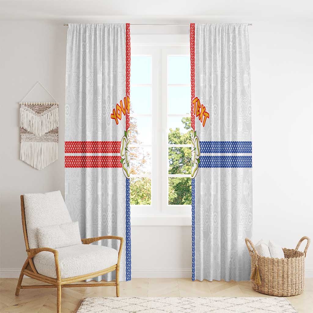 Personalized Yorkshire Celtic Heritage Window Curtain Cross Style - Wonder Print Shop