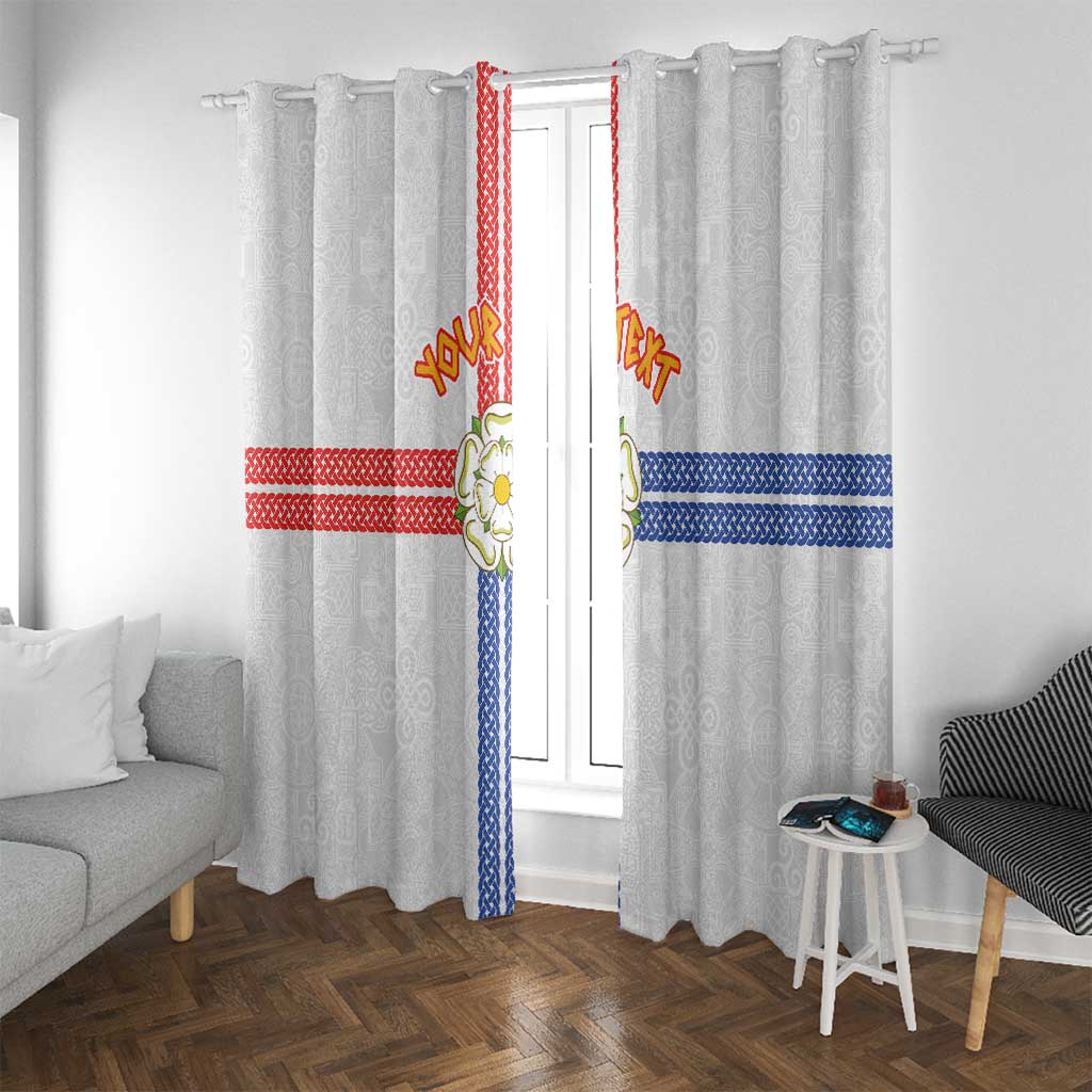 Personalized Yorkshire Celtic Heritage Window Curtain Cross Style - Wonder Print Shop