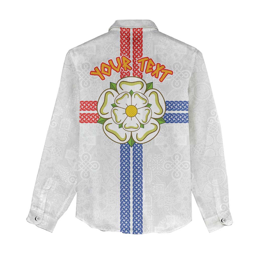 Personalized Yorkshire Celtic Heritage Women Casual Shirt Cross Style - Wonder Print Shop