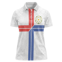 Personalized Yorkshire Celtic Heritage Women Polo Shirt Cross Style - Wonder Print Shop