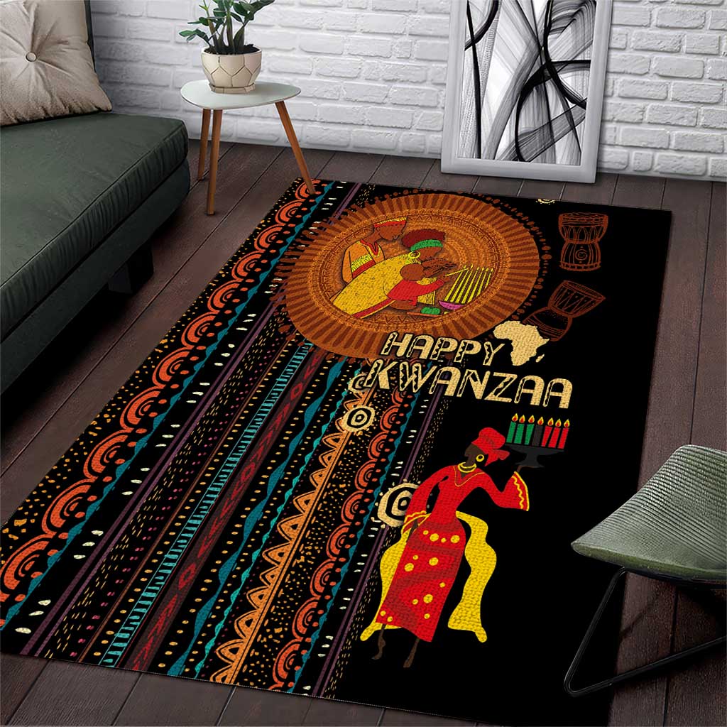 Happy Kwanzaa African Tribal Pattern Area Rug - Wonder Print Shop