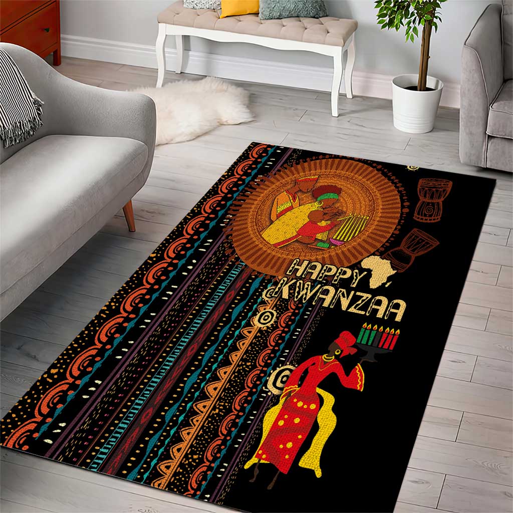 Happy Kwanzaa African Tribal Pattern Area Rug - Wonder Print Shop