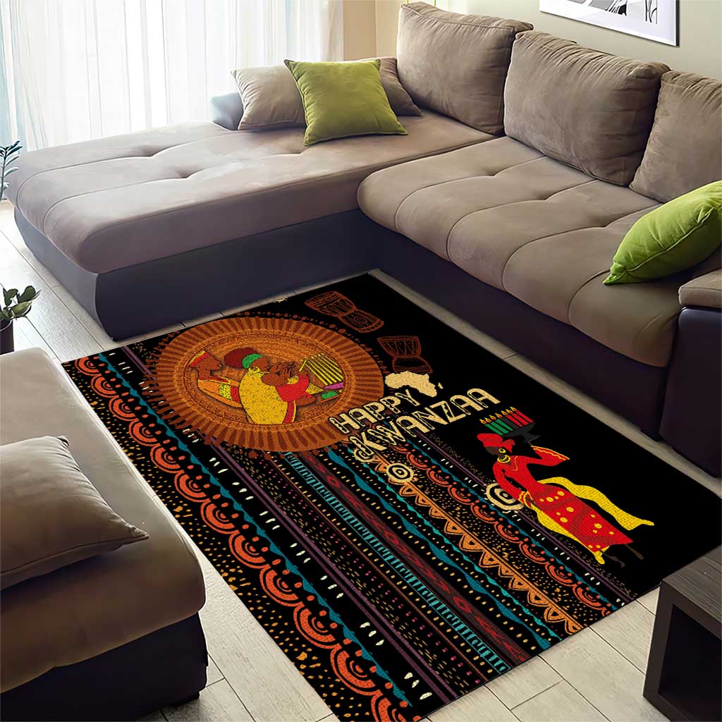 Happy Kwanzaa African Tribal Pattern Area Rug - Wonder Print Shop
