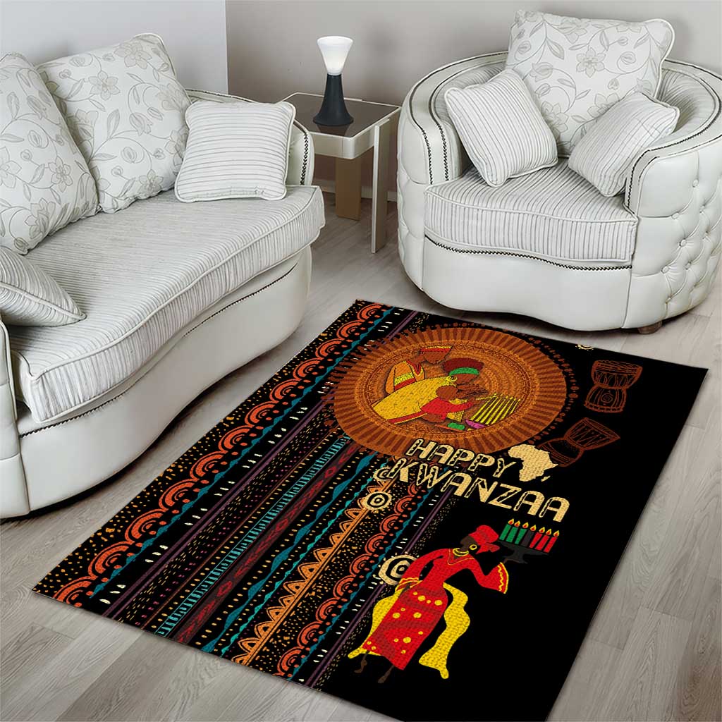Happy Kwanzaa African Tribal Pattern Area Rug - Wonder Print Shop