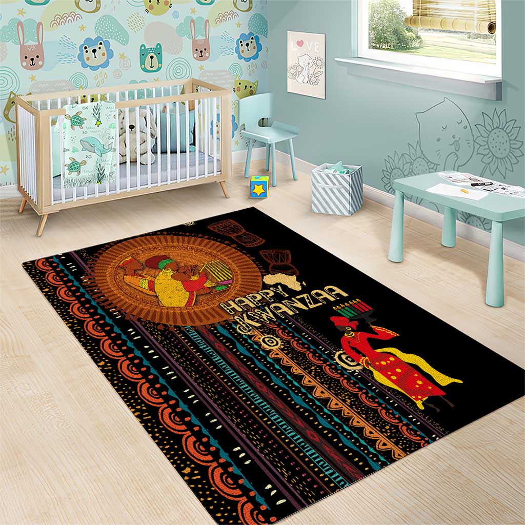 Happy Kwanzaa African Tribal Pattern Area Rug - Wonder Print Shop