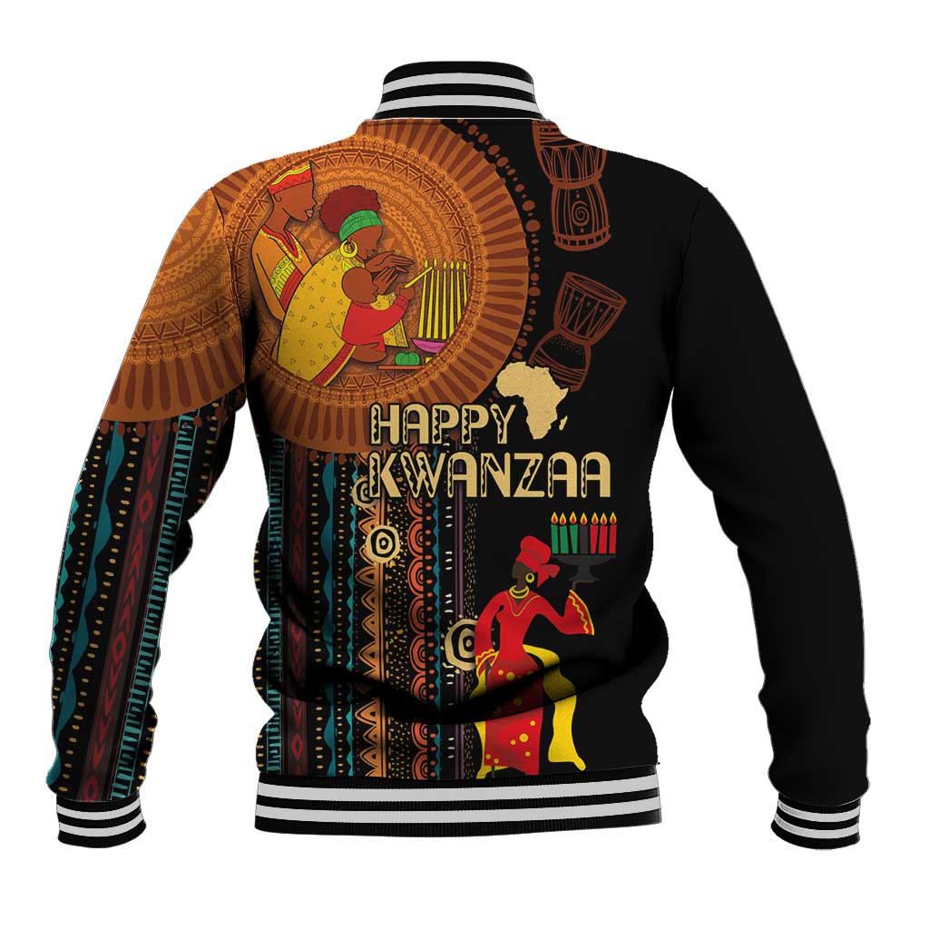 Happy Kwanzaa African Tribal Pattern Baseball Jacket - Wonder Print Shop