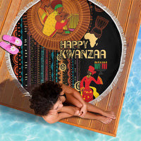 Happy Kwanzaa African Tribal Pattern Beach Blanket - Wonder Print Shop