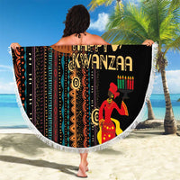 Happy Kwanzaa African Tribal Pattern Beach Blanket - Wonder Print Shop