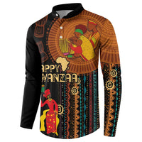 Happy Kwanzaa African Tribal Pattern Button Sweatshirt - Wonder Print Shop