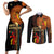 Happy Kwanzaa African Tribal Pattern Couples Matching Short Sleeve Bodycon Dress and Long Sleeve Button Shirt - Wonder Print Shop