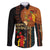 Happy Kwanzaa African Tribal Pattern Family Matching Off The Shoulder Long Sleeve Dress and Hawaiian Shirt - Wonder Print Shop