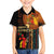 Happy Kwanzaa African Tribal Pattern Family Matching Off The Shoulder Long Sleeve Dress and Hawaiian Shirt - Wonder Print Shop