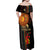Happy Kwanzaa African Tribal Pattern Family Matching Off Shoulder Maxi Dress and Hawaiian Shirt - Wonder Print Shop