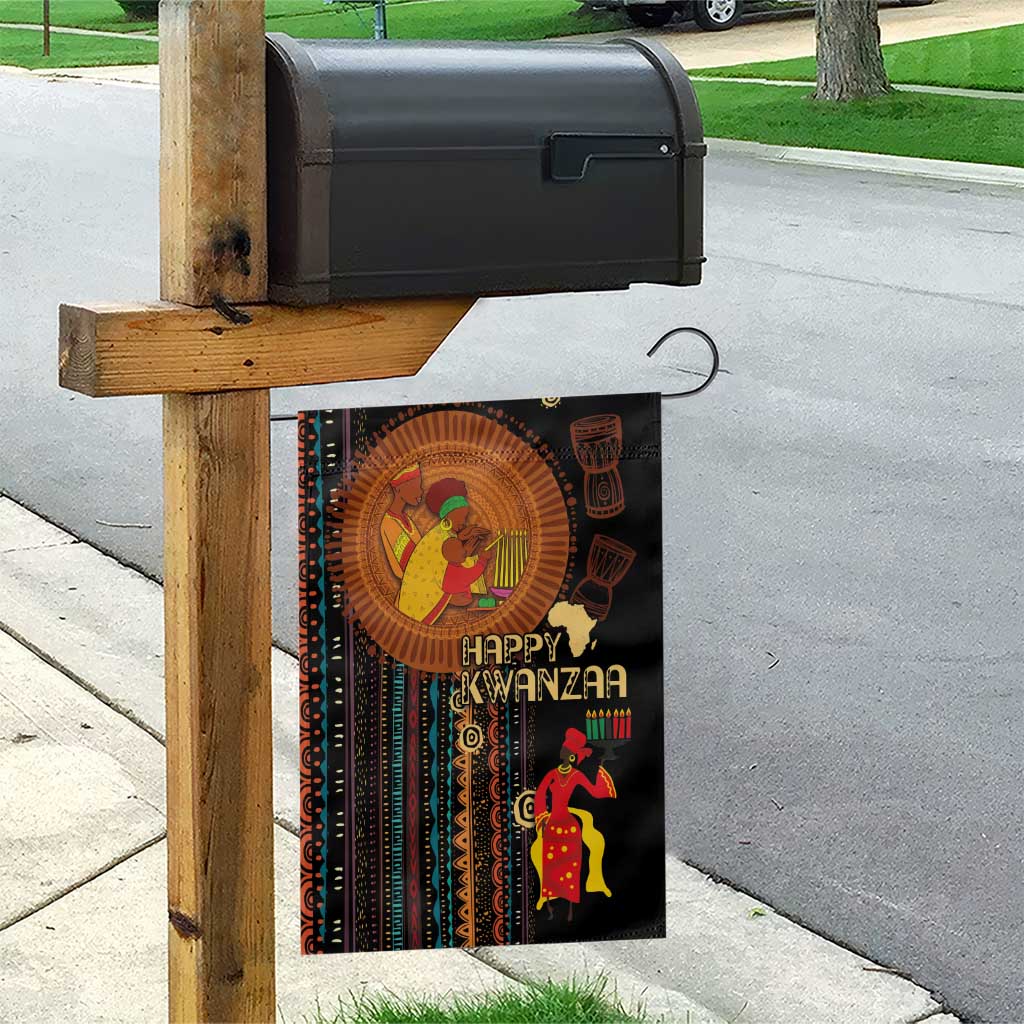 Happy Kwanzaa African Tribal Pattern Garden Flag - Wonder Print Shop