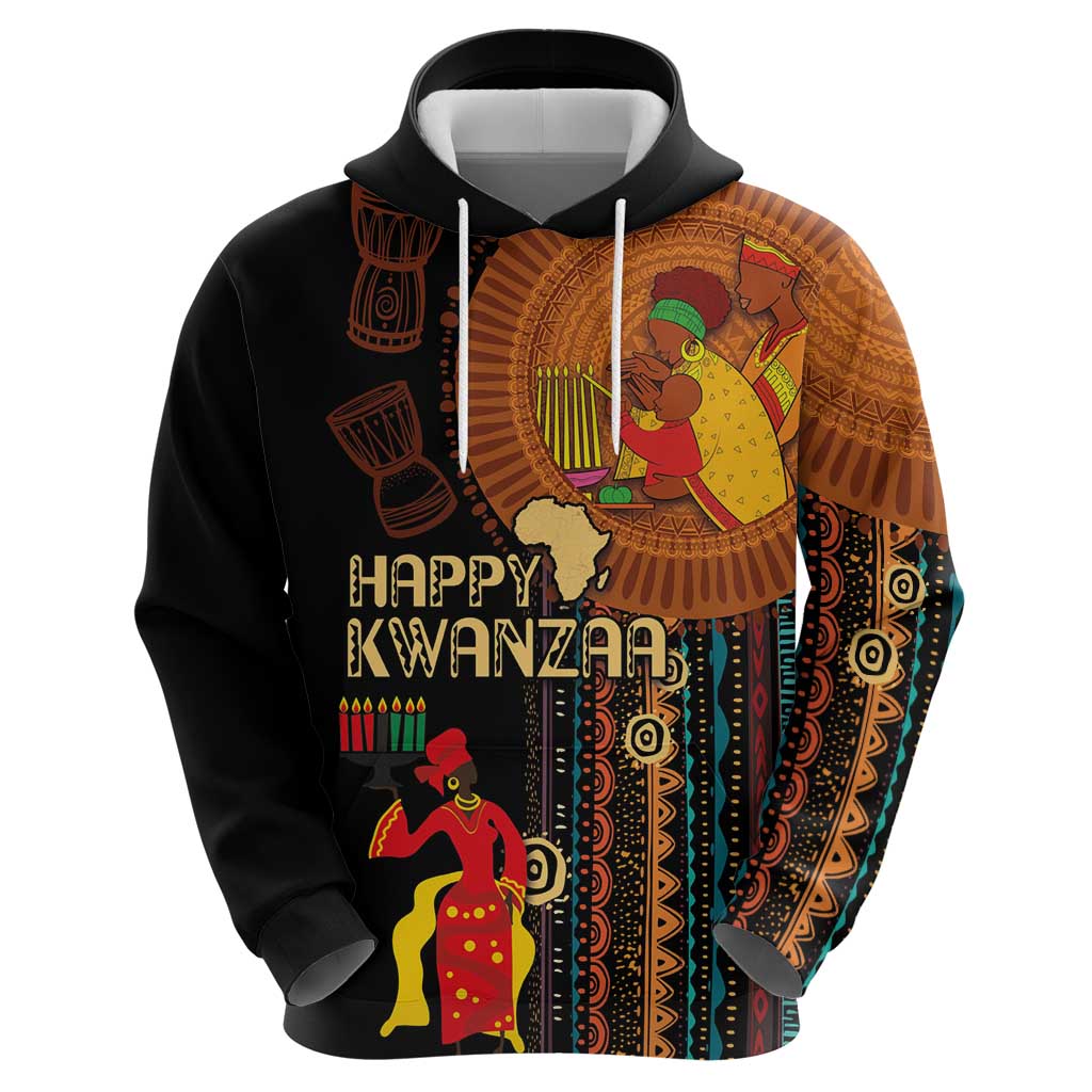 Happy Kwanzaa African Tribal Pattern Hoodie - Wonder Print Shop