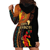 Happy Kwanzaa African Tribal Pattern Hoodie Dress - Wonder Print Shop