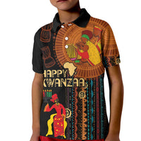 Happy Kwanzaa African Tribal Pattern Kid Polo Shirt - Wonder Print Shop