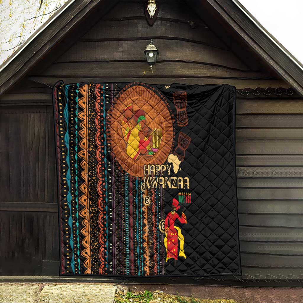 Happy Kwanzaa African Tribal Pattern Quilt - Wonder Print Shop
