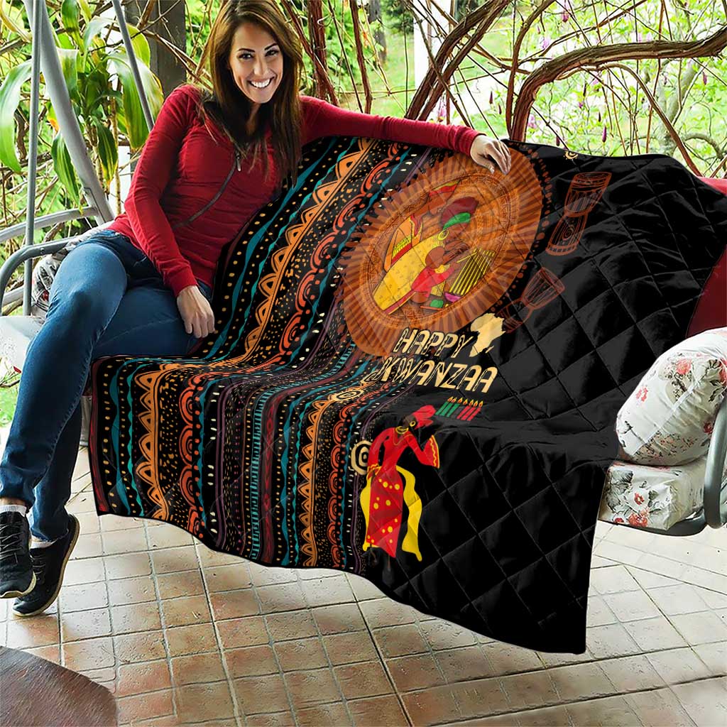 Happy Kwanzaa African Tribal Pattern Quilt - Wonder Print Shop