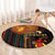 Happy Kwanzaa African Tribal Pattern Round Carpet