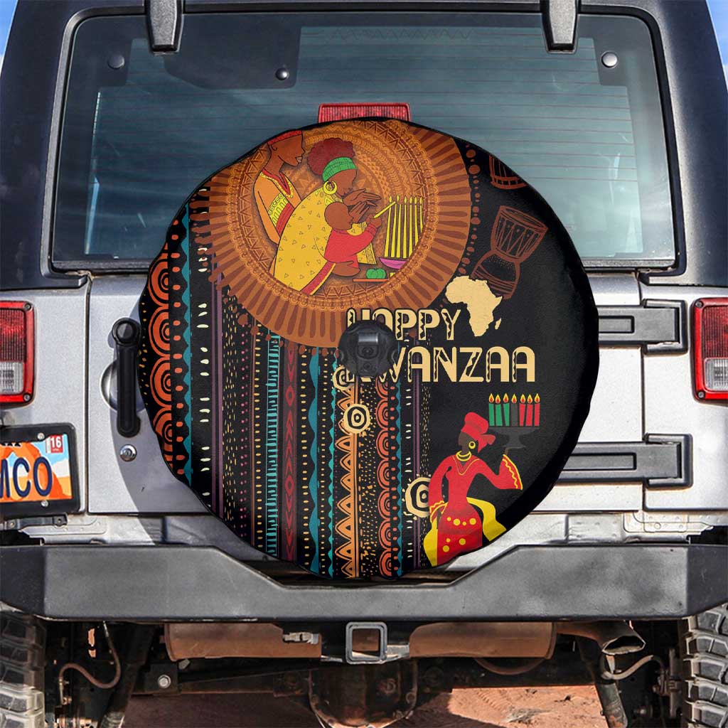 Happy Kwanzaa African Tribal Pattern Spare Tire Cover - Wonder Print Shop