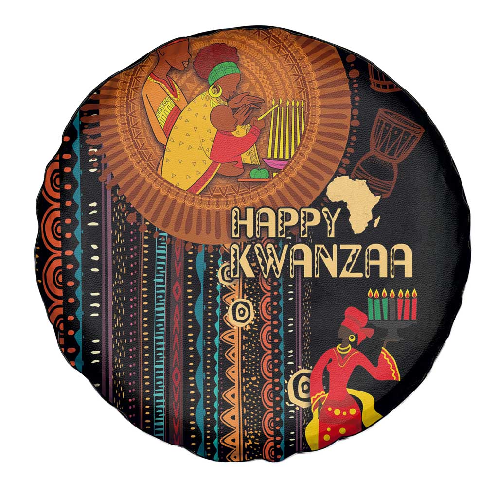 Happy Kwanzaa African Tribal Pattern Spare Tire Cover - Wonder Print Shop