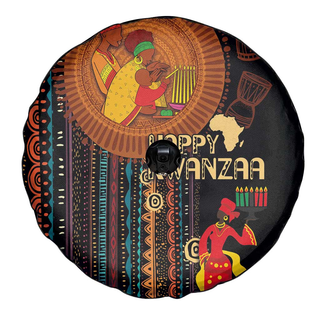 Happy Kwanzaa African Tribal Pattern Spare Tire Cover - Wonder Print Shop