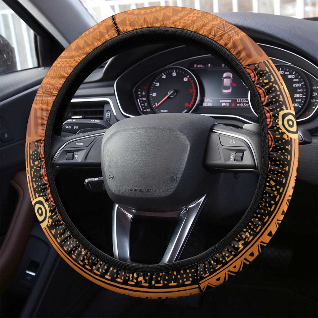 Happy Kwanzaa African Tribal Pattern Steering Wheel Cover - Wonder Print Shop