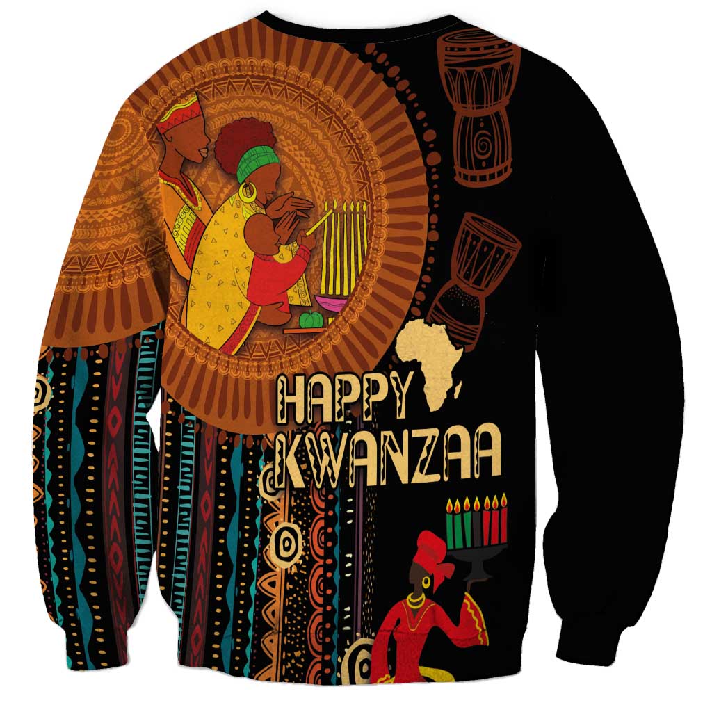 Happy Kwanzaa African Tribal Pattern Sweatshirt - Wonder Print Shop