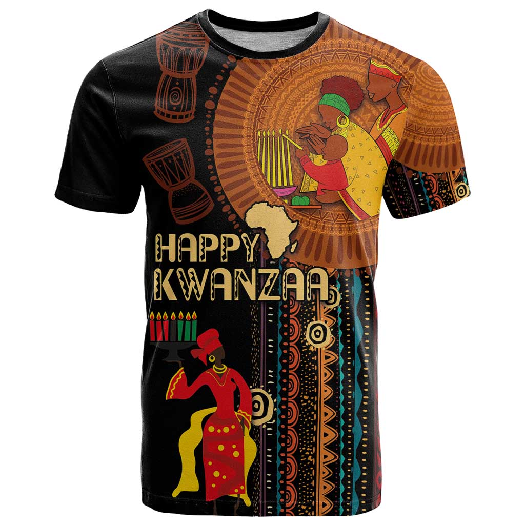 Happy Kwanzaa African Tribal Pattern T Shirt - Wonder Print Shop