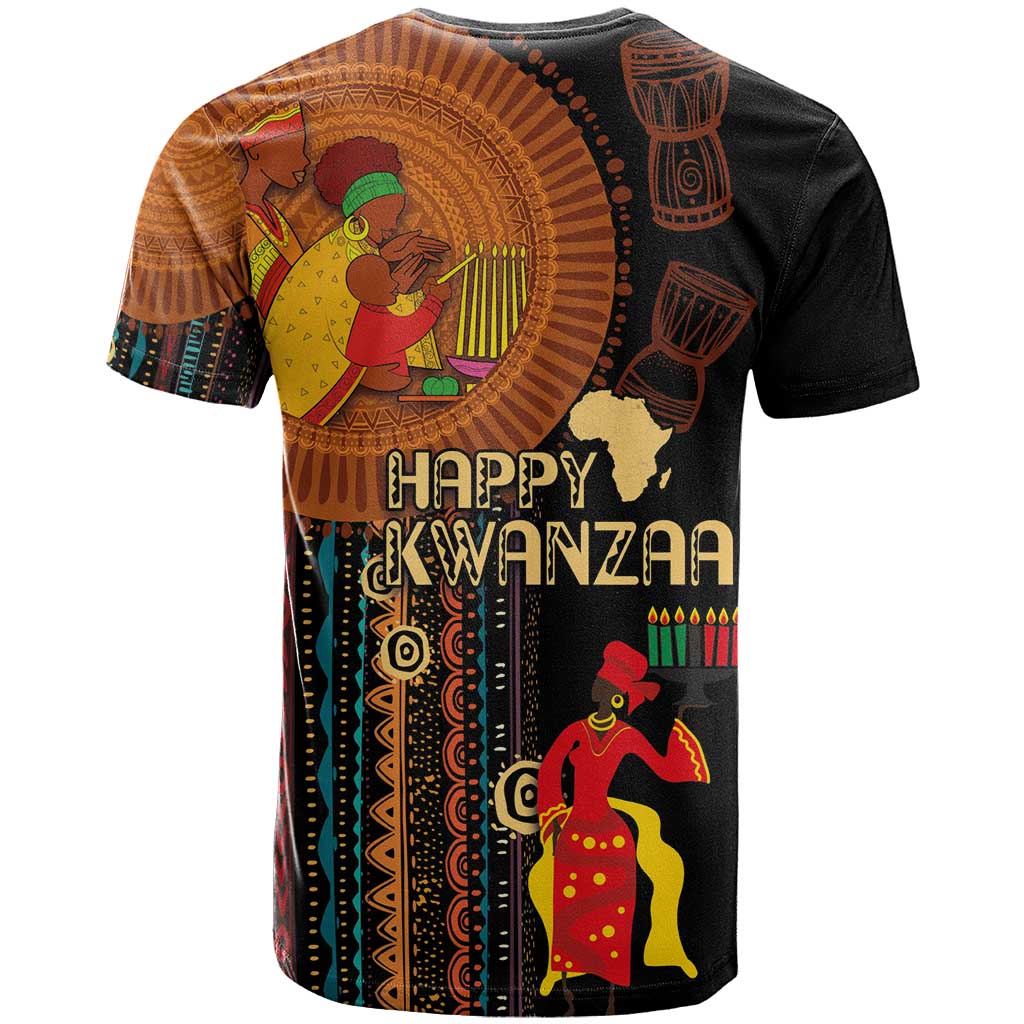 Happy Kwanzaa African Tribal Pattern T Shirt - Wonder Print Shop