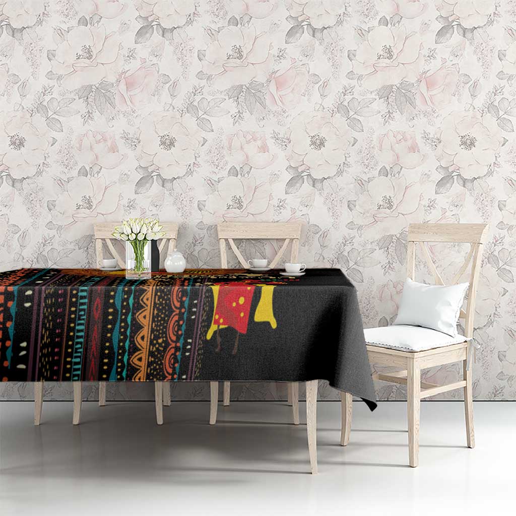 Happy Kwanzaa African Tribal Pattern Tablecloth - Wonder Print Shop